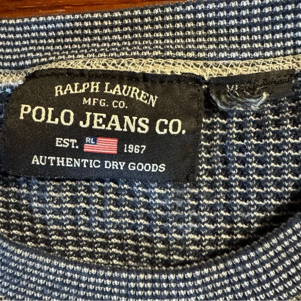 Ralph Lauren Jeans XL‎ blue/white crew pullover shirt - Picture 4 of 9